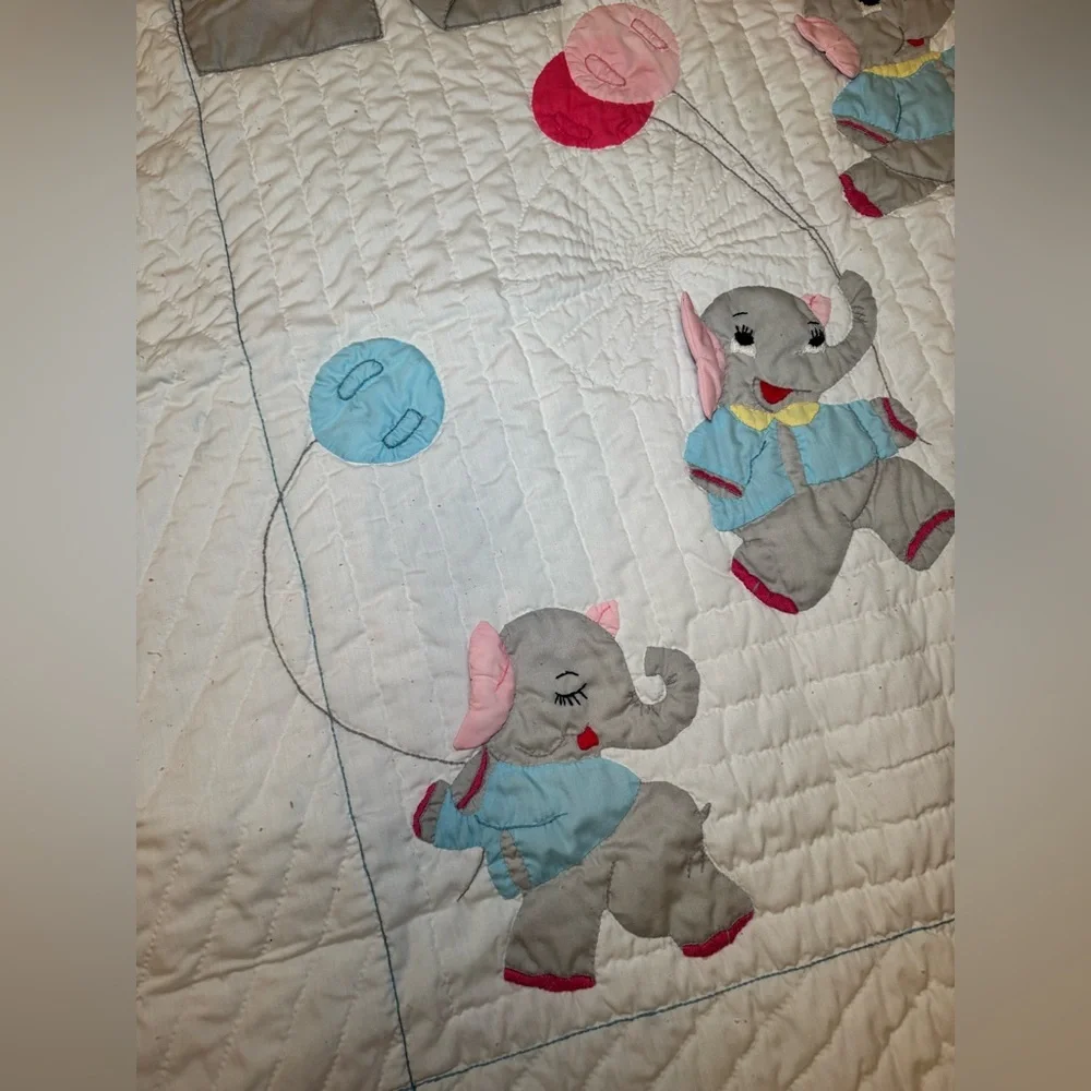 Elephant Themed Quilted Blanket